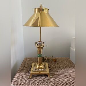 Vintage Paris/Istanbul Orient Express Brass Clawfoot Adjstble Shade Table Lamp